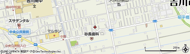 埼玉県吉川市中野206周辺の地図