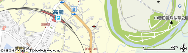 埼玉県日高市台382周辺の地図