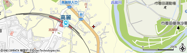 埼玉県日高市台376周辺の地図