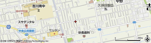 埼玉県吉川市中野129周辺の地図
