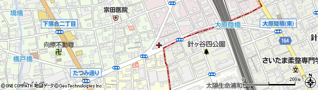 埼玉県さいたま市中央区下落合1088-2周辺の地図