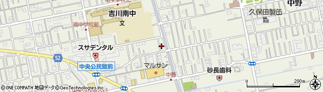 埼玉県吉川市中野25周辺の地図