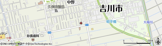 埼玉県吉川市中野378周辺の地図