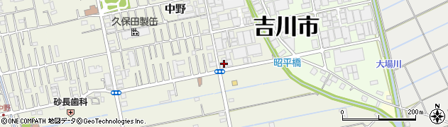埼玉県吉川市中野375周辺の地図