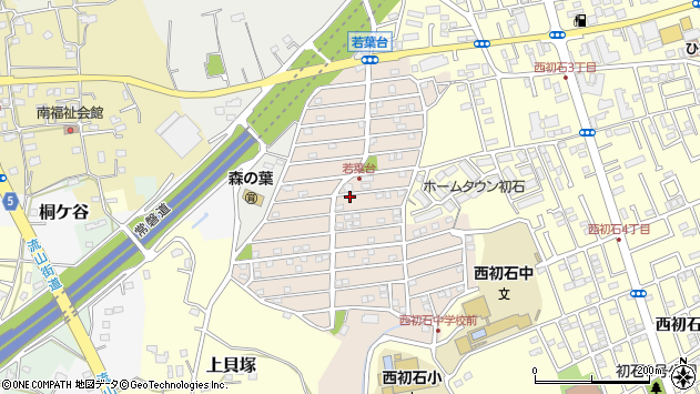 〒270-0123 千葉県流山市若葉台の地図