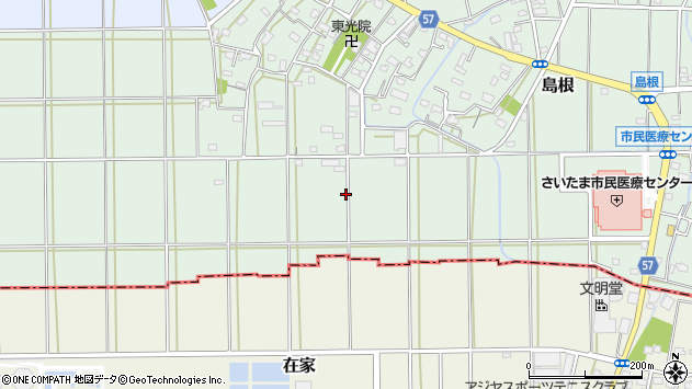 〒331-0054 埼玉県さいたま市西区島根の地図