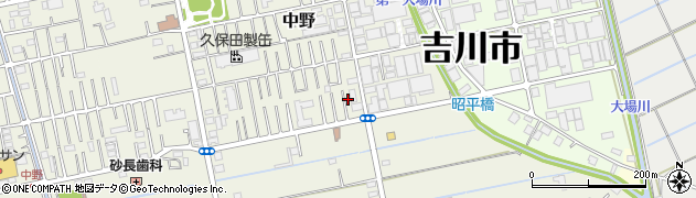 埼玉県吉川市中野377周辺の地図