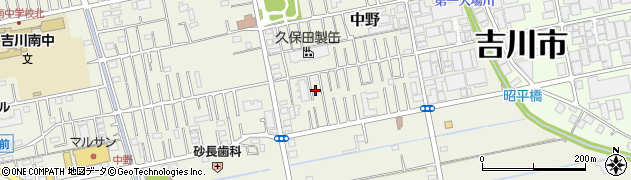 埼玉県吉川市中野187周辺の地図