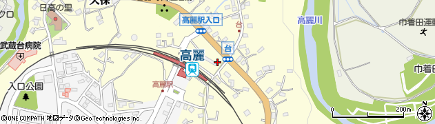 埼玉県日高市台209周辺の地図