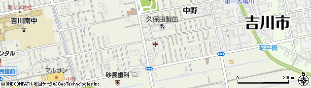 埼玉県吉川市中野185周辺の地図
