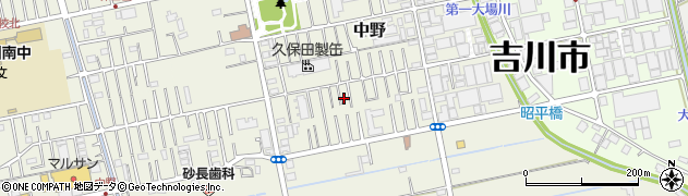 埼玉県吉川市中野190周辺の地図