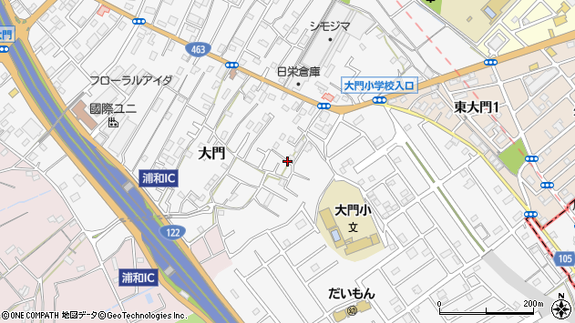 〒336-0963 埼玉県さいたま市緑区大門の地図