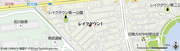 埼玉県越谷市レイクタウン1丁目周辺の地図