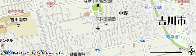 埼玉県吉川市中野166周辺の地図