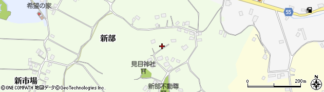 千葉県香取市新部周辺の地図