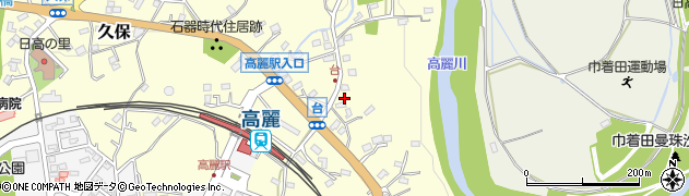 埼玉県日高市台164周辺の地図