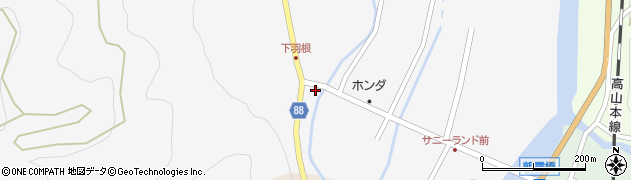 岐阜県下呂市萩原町羽根2488周辺の地図