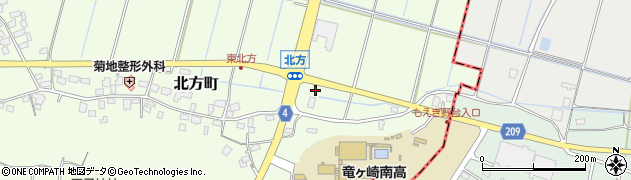 ファミリーマート龍ケ崎北方店周辺の地図