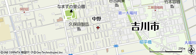 埼玉県吉川市中野354周辺の地図
