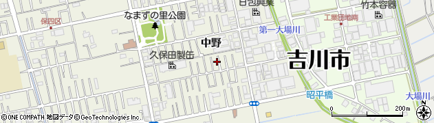 埼玉県吉川市中野353周辺の地図
