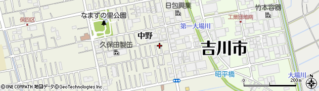 埼玉県吉川市中野351周辺の地図