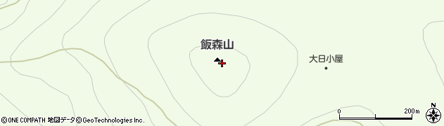 飯森山周辺の地図