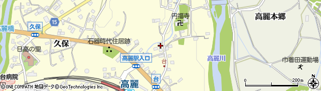 埼玉県日高市台181周辺の地図