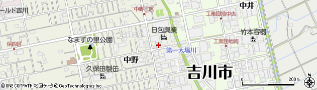 埼玉県吉川市中野319周辺の地図
