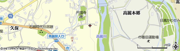 埼玉県日高市台134周辺の地図