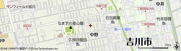 埼玉県吉川市中野325周辺の地図