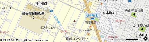 埼玉県越谷市谷中町2丁目周辺の地図