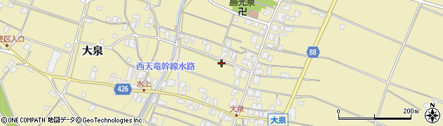 長野県南箕輪村（上伊那郡）大泉周辺の地図