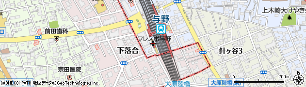 大阪王将 フレスポ与野店周辺の地図
