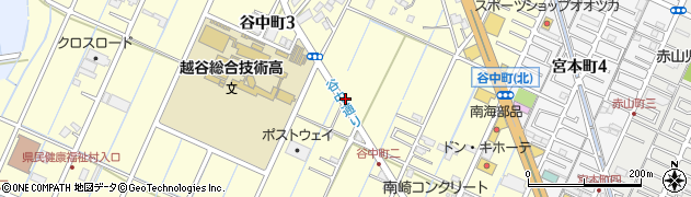 埼玉県越谷市谷中町周辺の地図