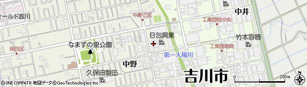埼玉県吉川市中野320周辺の地図