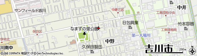 埼玉県吉川市中野297周辺の地図