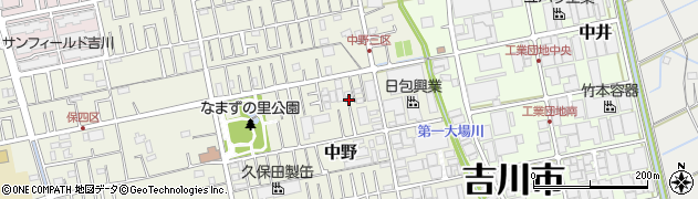 埼玉県吉川市中野305周辺の地図
