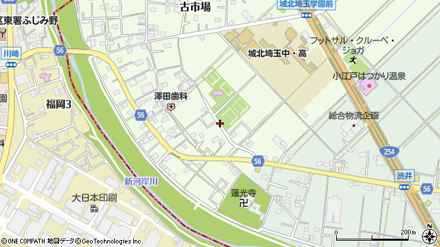 〒350-0014 埼玉県川越市古市場の地図