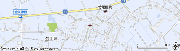 茨城県河内町（稲敷郡）金江津周辺の地図