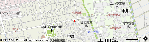 埼玉県吉川市中野307周辺の地図