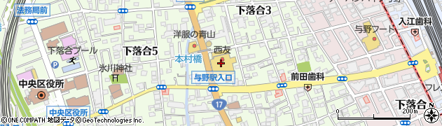 西友与野店周辺の地図