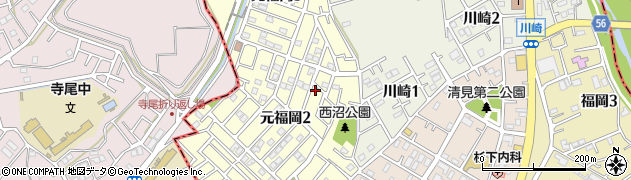 埼玉県ふじみ野市元福岡周辺の地図