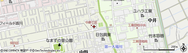 埼玉県吉川市中野282周辺の地図