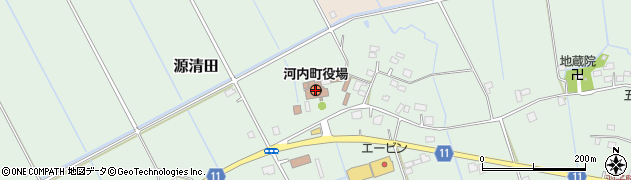 茨城県河内町（稲敷郡）周辺の地図