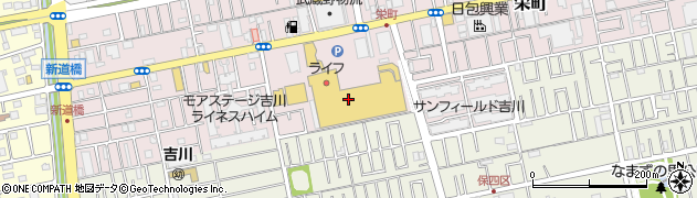 ３Ｑカット　吉川店周辺の地図