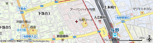 埼玉県さいたま市中央区下落合周辺の地図