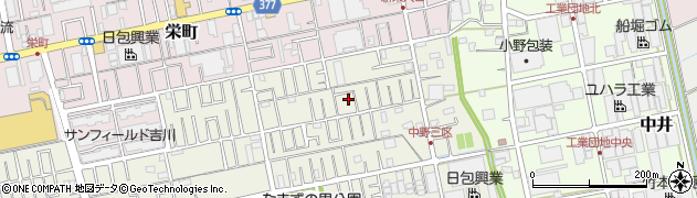 埼玉県吉川市中野262周辺の地図