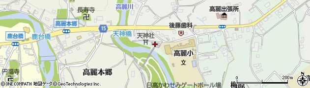日高市役所　高麗郷土民俗資料館周辺の地図
