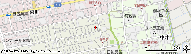 埼玉県吉川市中野257周辺の地図