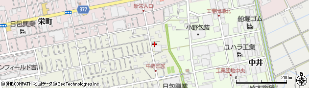 埼玉県吉川市中野252周辺の地図